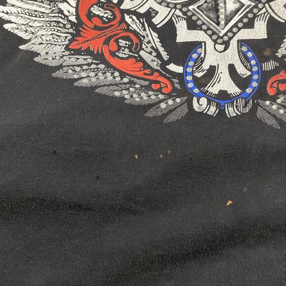 Y2K Grunge Shirt Mens 2XL Black Wings Biker Tee Retribution Trashcore Skater - Picture 4 of 8